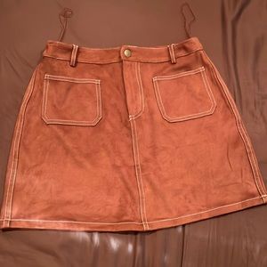 Kori America Burnt Orange Mini Skirt